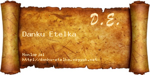 Danku Etelka névjegykártya
